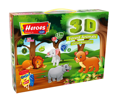 3D Play Dough Forest Animals Set