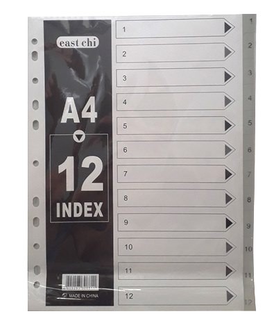 Plastic Dividers Numbered 1 to 12